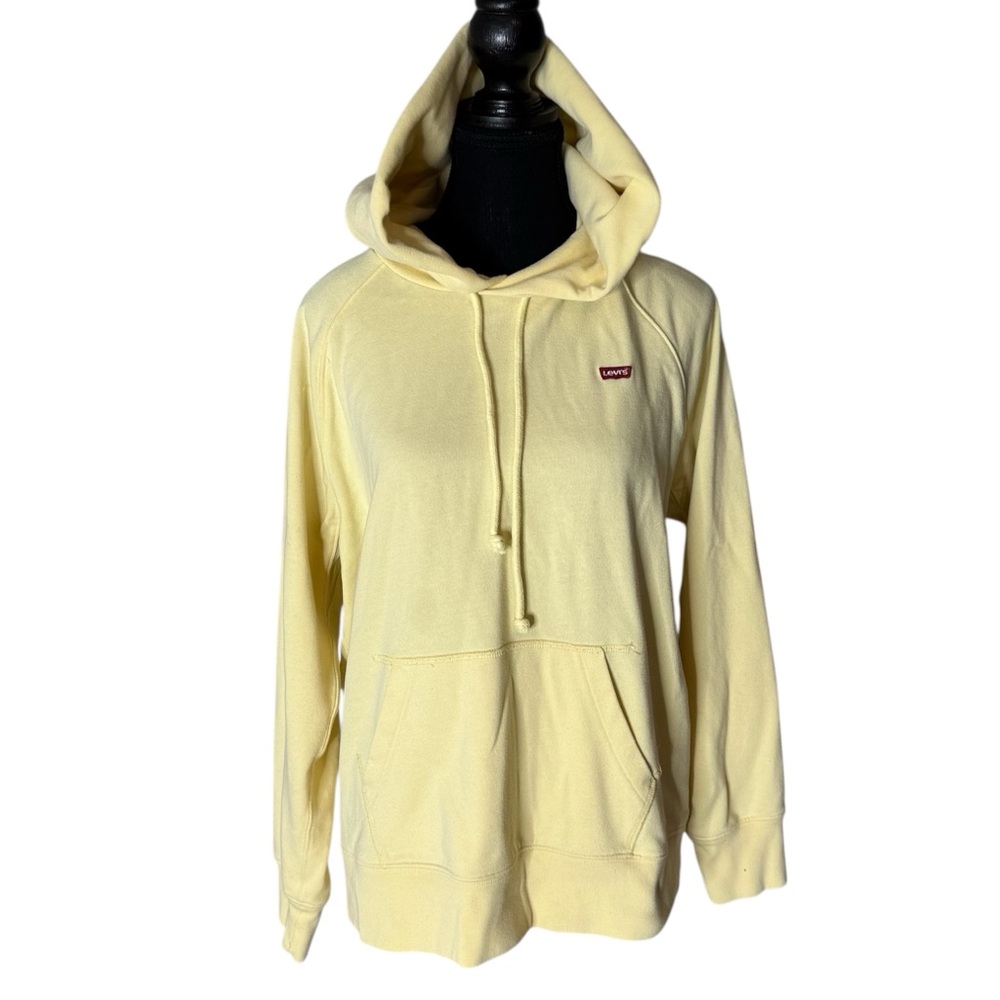 LEVI’S Butter Yellow Standard Hoodie Hooded Sweatshirt Size Medium